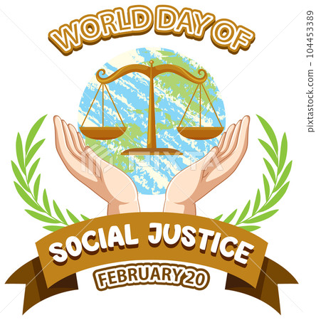 World day of social justice banner 104453389