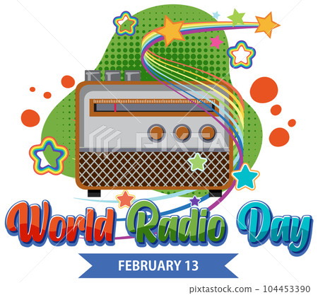 World Radio Day Banner World Radio Day Banner 104453390