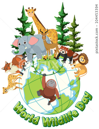World Wildlife Day Banner World Wildlife Day Banner 104453394
