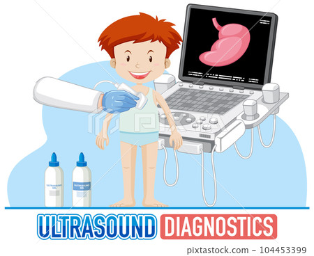 Ultrasound diagnostics text for banner or poster design Ultrasound diagnostics text for banner or poster design 104453399