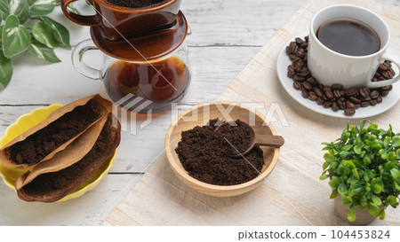 Image of leftover coffee beans Image of leftover coffee beans 104453824