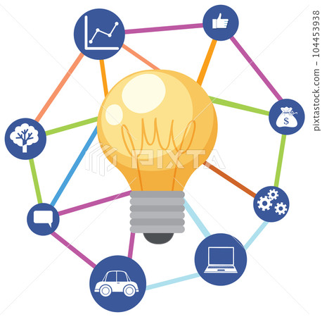 Light bulb icon design 104453938