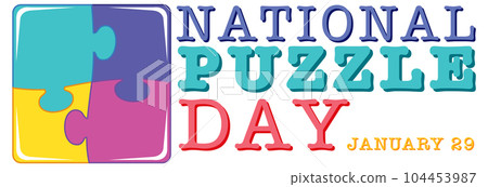 National Puzzle Day Banner 104453987
