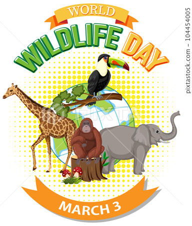 World Wildlife Day Banner World Wildlife Day Banner 104454005