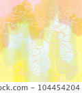 Background images are used in various designs with bright colors. 104454204