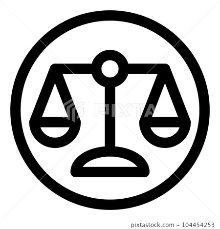 代表黃道十二宮天秤座的線條樣式圖標 104454253