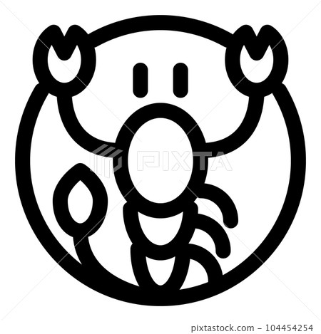 代表黃道十二宮天蠍座的線條樣式圖標 代表黃道十二宮天蠍座的線條樣式圖標 104454254