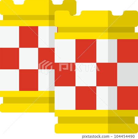 Image illustration of a cushion drum at a construction site Image illustration of a cushion drum at a construction site 104454490