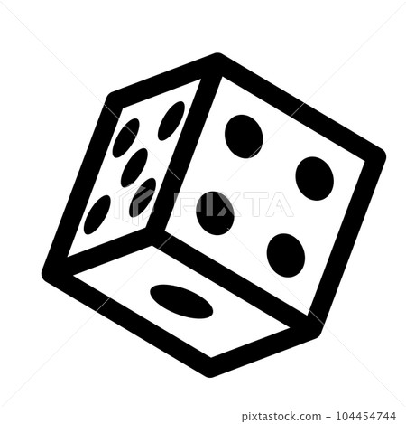 line style icon representing dice line style icon representing dice 104454744