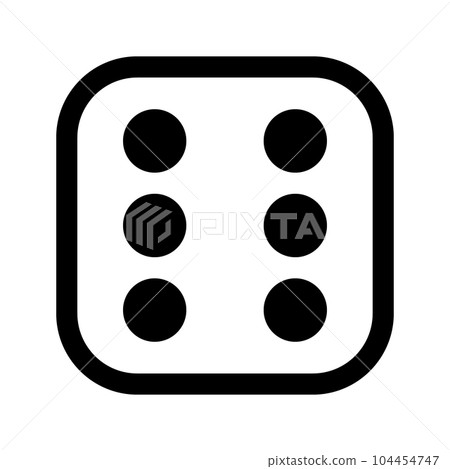 代表骰子的線條樣式圖標，6 104454747