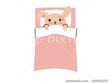Sleepless rabbit, whole body, pink 104456287