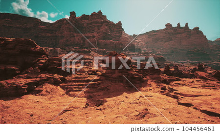 Panorama from bottom of Grand Canyon Panorama from bottom of Grand Canyon 104456461