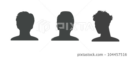 男性剪影圖標 男性剪影圖標 104457516
