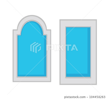 Windows classic and arched styles, architecture 104458263
