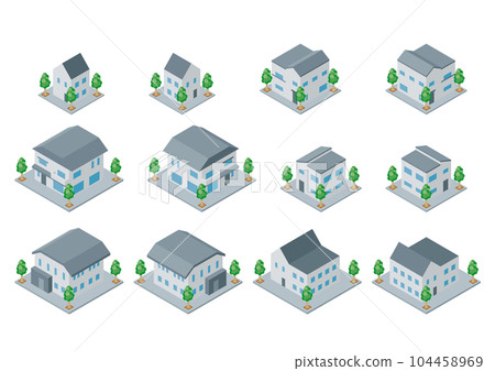 城市建築鳥瞰圖 104458969