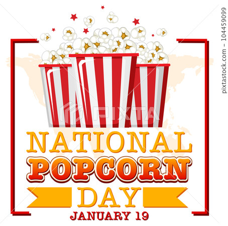 National Popcorn Day Logo Banner National Popcorn Day Logo Banner 104459099