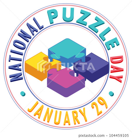 National Puzzle Day Banner Design 104459105
