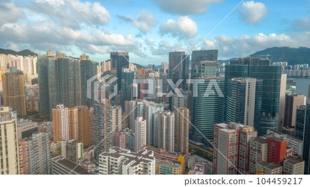 June 21 2023, the old residential blocks at Kwun tong, hk June 21 2023, the old residential blocks at Kwun tong, hk 104459217