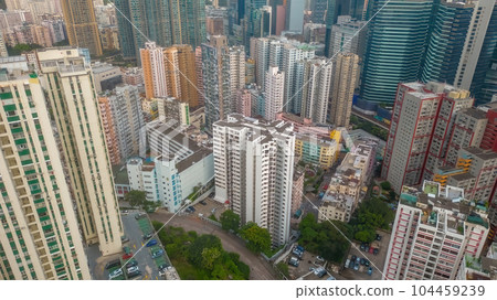 June 21 2023, the old residential blocks at Kwun tong, hk June 21 2023, the old residential blocks at Kwun tong, hk 104459239
