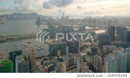 June 21 2023, the old residential blocks at Kwun tong, hk 104459249