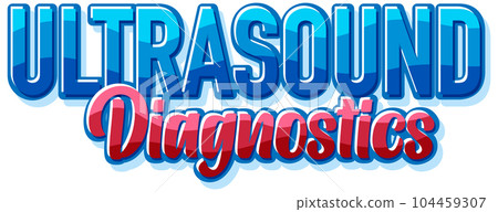 Ultrasound diagnostics text for banner or poster design 104459307
