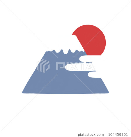 今年第一個日出插畫素材 104459501