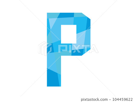 Simple sparkling crystal-like numbers and letters 104459622