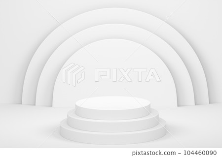 Abstract scene or podium for product showcase on monochrome background. Abstract scene or podium for product showcase on monochrome background. 104460090