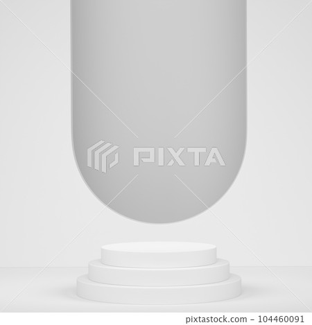 Abstract scene or podium for product showcase on monochrome background. Abstract scene or podium for product showcase on monochrome background. 104460091