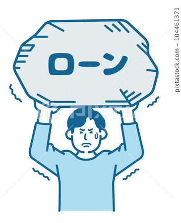 man suffering from loan 104461371