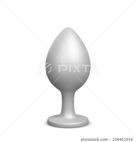 3d realistic butt plug isolated on white background. Sex toys for ass. Vector illustration 104461934