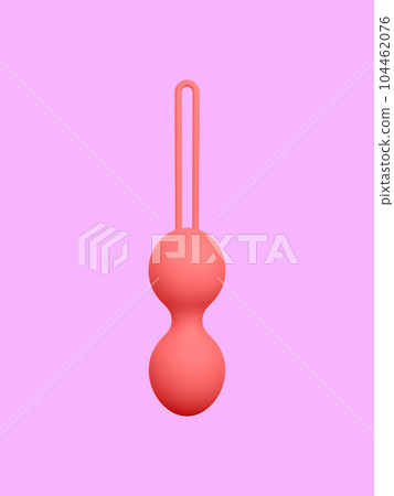 3d realistic vaginal balls isolated on light background. Geisha balls. Vector illustration 104462076