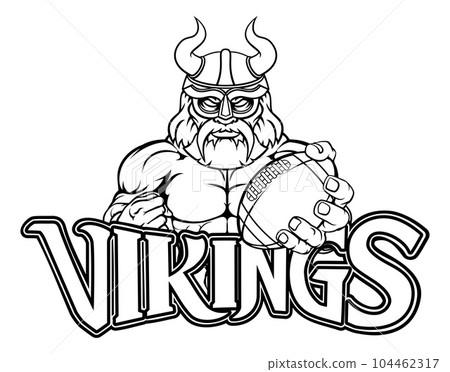 Viking American Football Sports Mascot 104462317
