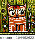 drawing of a funny cat 104462622