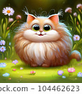 drawing of a funny cat 104462623
