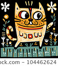 drawing of a funny cat 104462624