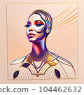 graphic drawing of a woman 104462632