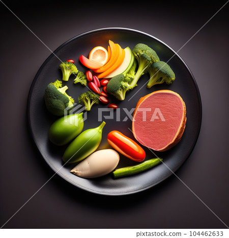 A dish of roast meat A dish of roast meat 104462633