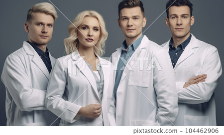 Image of a male and female doctor AI illustration 104462906