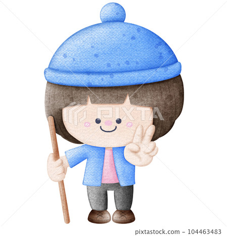 Cue hiker character 104463483