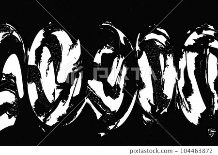 Brutalism. Brutalist. Abstract background. Illustration of large, colorful and striking text. Minimalist or monochrome color palettes. Black and white with touches of saturated colors. 104463872