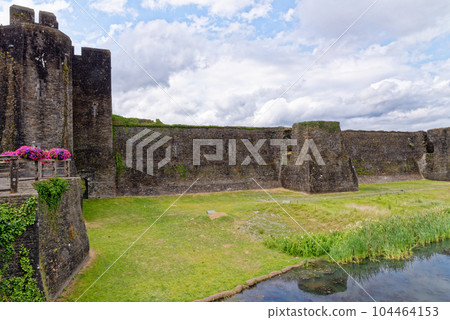 Caerphilly Castle - second largest castle in United Kingdom - Caerphilly - Wales Caerphilly Castle - second largest castle in United Kingdom - Caerphilly - Wales 104464153