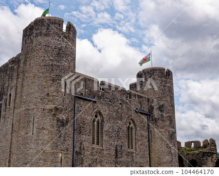 Caerphilly Castle - second largest castle in United Kingdom - Caerphilly - Wales Caerphilly Castle - second largest castle in United Kingdom - Caerphilly - Wales 104464170