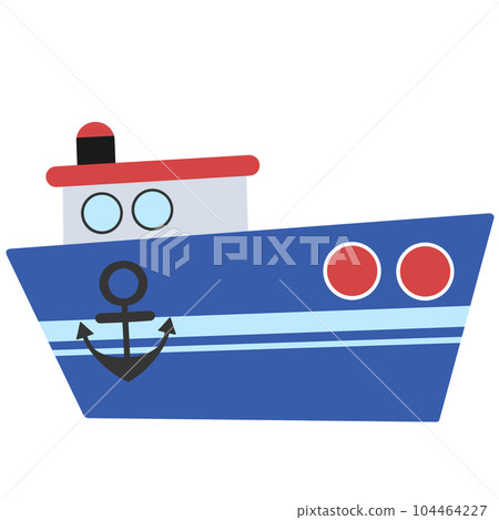 Cute fishermen boat 104464227