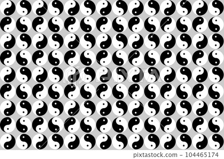 Illustration, Yin yang the symbol of tao background. 104465174