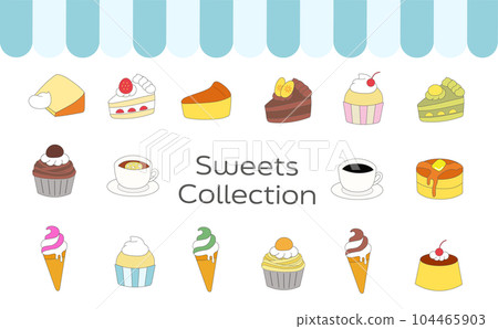 Sweets illustration set 104465903