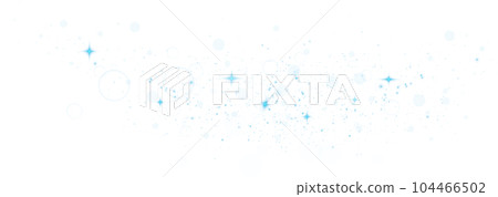 Blue glitter wave abstract illustration. Blue stars dust trail sparkling particles isolated on transparent background. Magic concept. PNG. 104466502