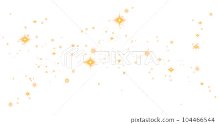 Golden glitter wave abstract illustration. Golden stars dust trail sparkling particles isolated on transparent background. Magic concept. PNG. Golden glitter wave abstract illustration. Golden stars dust trail sparkling particles isolated on transparent background. Magic concept. PNG. 104466544