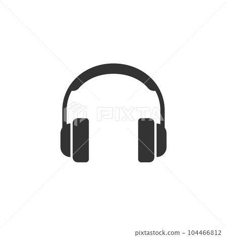 Headphone icon in flat style. Earphone vector illustration on isolated background. Listen music sign business concept. Headphone icon in flat style. Earphone vector illustration on isolated background. Listen music sign business concept. 104466812