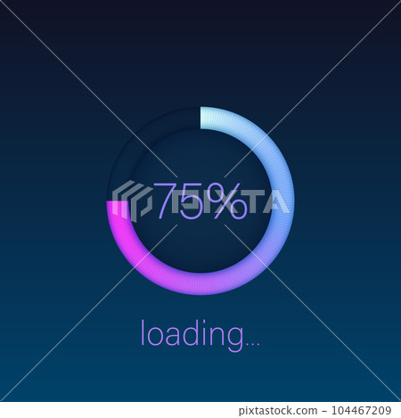 Loading bar icon in flat style. Progress indicator vector illustration on isolated background. Download button sign business concept. Loading bar icon in flat style. Progress indicator vector illustration on isolated background. Download button sign business concept. 104467209